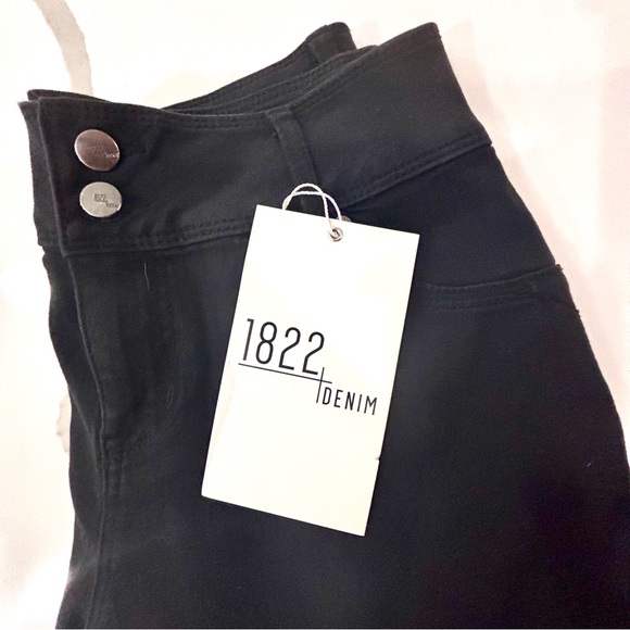 NWT 1822 Denim Women's Contour Black Skinny Jeans sz 14 crop 28” inseam - Picture 8 of 14